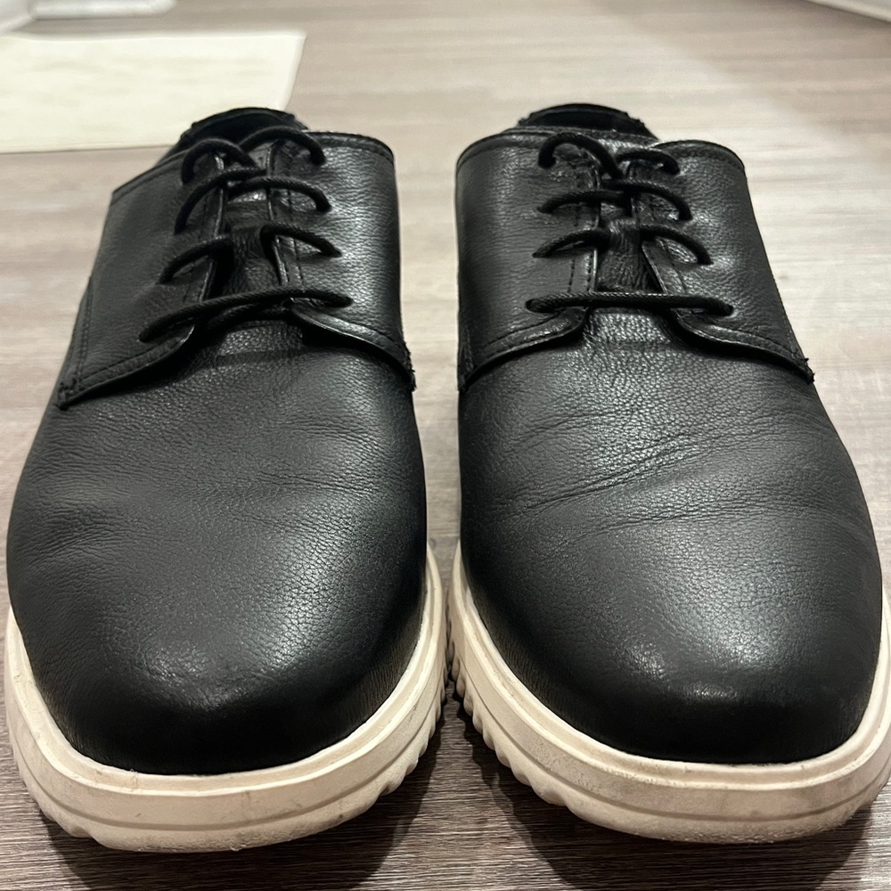 Men’s Cole Haan Grand+ Plain Toe Black Leather Oxford Shoe Size 13 Cushion Sole - Picture 12 of 16